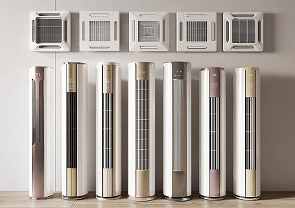 modern air conditioner vertical air conditioner 3d model