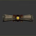 Vintage Scroll With Red Leather Bindings And Golden Star Adorned With Animal Motifs