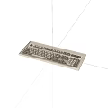 Beige Full Size Computer Keyboard With Function Keys And Numeric Keypad