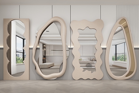 Modern full-length mirror 3d model