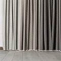 Stylish Curtains in Gray White and Dark Gray Tones with Soft Fabric for Interior Design