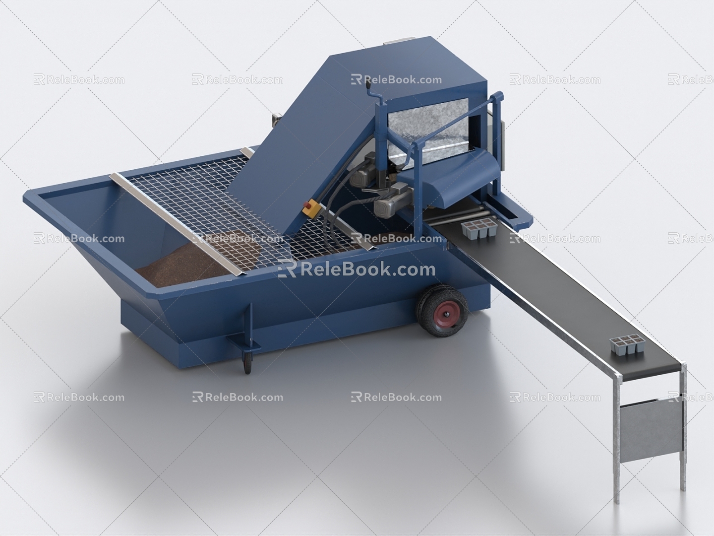 Potting Machine Industrial Equipment 3d model