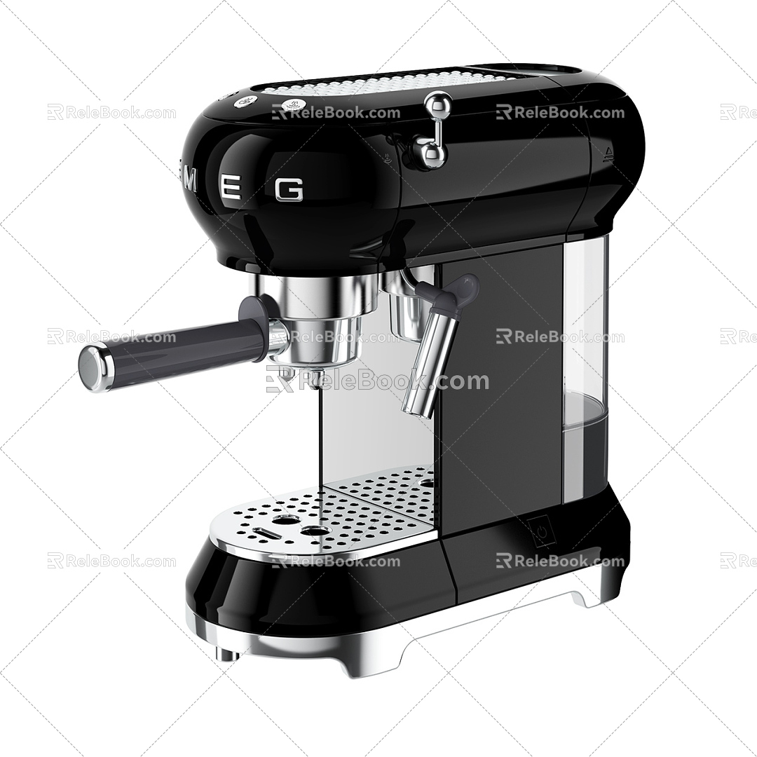 Modern coffee machine appliances manual coffee machine 3d model