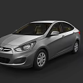 Hyundai Silver Sedan With Sleek Exterior Design And Smooth Body Lines