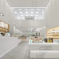 Modern Dessert Shop Bright Interior With Open Layout Glass Display Cases And Fresh Desserts