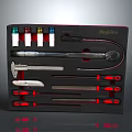 Toolbox Hardware Tools Screwdriver Iron Trunk Box Plastic Box Container 3d model