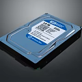 High Performance Internal Computer Hard Drive With Western Digital Blue Label Design 3d model