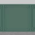 Dark Green Background Wall with Black Carved Decorations Classic Style Textured Surface in Modern Interior