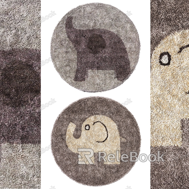 Children's round carpet model