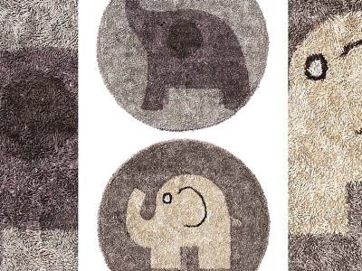 Children's round carpet model