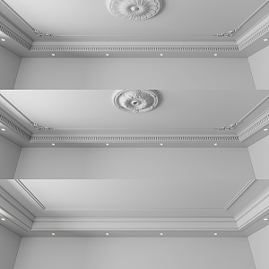 Jane European lamp panel ceiling 3d model