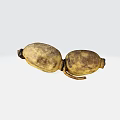 Two Connected Yellow Vegetables with Natural Spots and Joined Shape