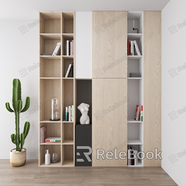 Modern bookcase model