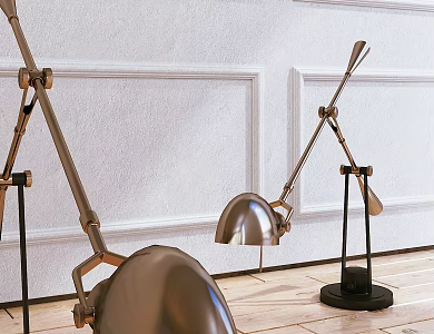 Light Luxury Table Lamp Metal Table Lamp 3d model