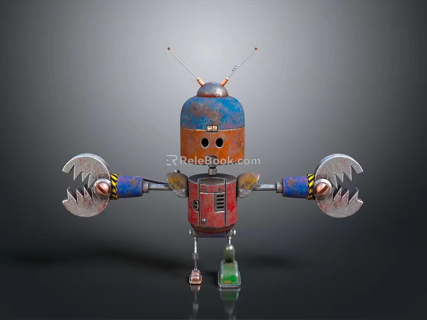 Robot Assistant Small Robot Butler Robot Butler Figure Game Figure 3d model