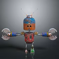 Robot Assistant Small Robot Butler Robot Butler Figure Game Figure 3d model