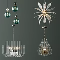 Various Modern Chandelier Designs With Glass Balls Crystal Flowers And Transparent Tubes