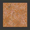 Stone Wood Decorative Cube With Orange Textured Surface And Intricate Woven Design