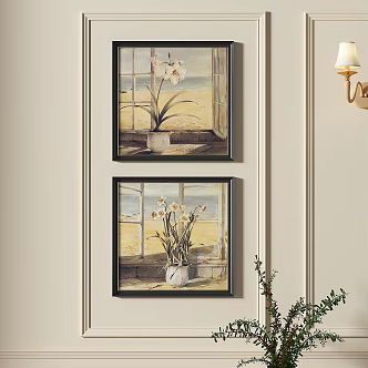 French Chinese style decorative painting 3d model