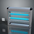 Silver Insect Zapper Furniture With Blue Light Tubes And Grid Tray Design