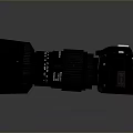 Canon DSLR Camera With Large Professional Lens And Black Body