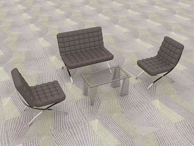 Business sofa and coffee table 3d model