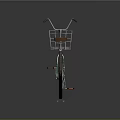Stylish Green Classic Bicycle With Front Basket And Brown Seat