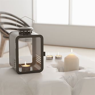 Modern Candle Ornaments 3d model