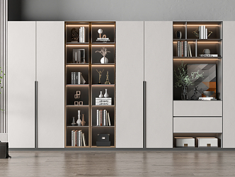 Modern bookcase 3d model