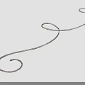 Ornamental Decorative Metal Wire With Curved Spiral Shape On Grey Background