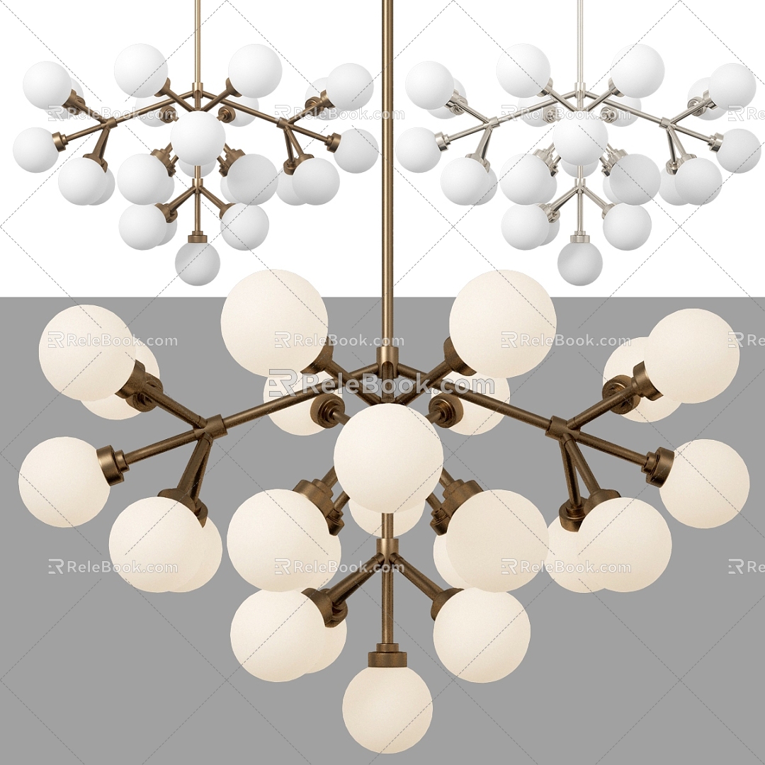 Modern Chandelier Combination Modern Lamp Chandelier Ceiling Lamp Lighting Appliance Art Furniture Light Luxury Bulb Shaped 3d model