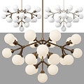 Modern Chandelier Combination Modern Lamp Chandelier Ceiling Lamp Lighting Appliance Art Furniture Light Luxury Bulb Shaped 3d model