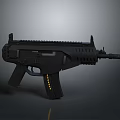 Modern Tactical Black Assault Rifle 3D Model With Grip And Barrel Design