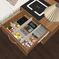 Neatly Organized Office Drawer Storage With Stationery Supplies And Dividers