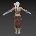 Realistic Woman Primitive Barbarian Tribal Characters Female Characters 3d model