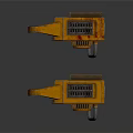 Auto 4S Store Displaying Two Orange Mechanical Repair Tools For Vehicles 3d model