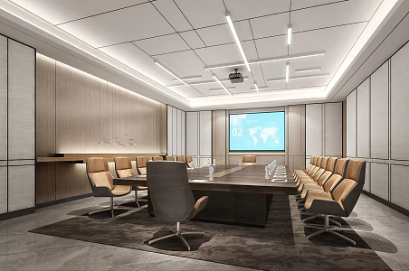 Modern Meeting Room Training Room Meeting Table and Chair Meeting Chair 3d model