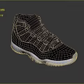 Black High Top Sneakers With White Sole Stylish Lace Up Design Modern Casual Footwear