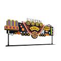 Iron Art Vintage Market Sign With Neon Lights And Decor