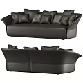 Light Luxury Multiplayer Leather Sofa Collection 3d model