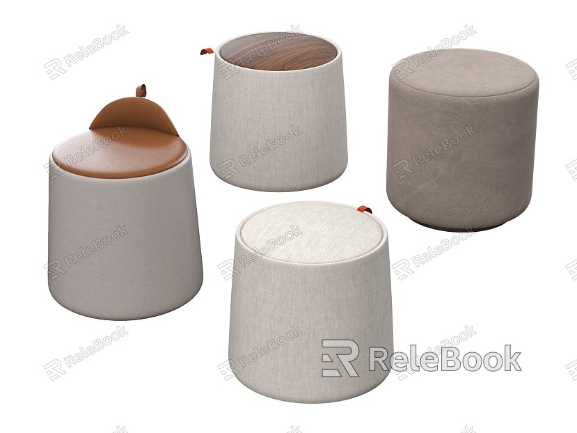 Modern Shoe Changing Stool Low Stool model