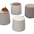 Modern Shoe Changing Stool Low Stool 3d model