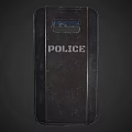 Pair Of Vintage Police Shields With Tactical Design And Metal Construction