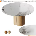 Table Dining Table Marble Dining Table 3d model