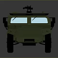 Modern Green Military Tank With Weapon Turret Armored Windows And Black Wheels