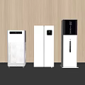White Modern Home Appliances With Digital Panels In Minimalist Indoor Setting