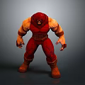 Muscular Man In Red Costume Standing In Powerful 3D Rendered Superhero Pose