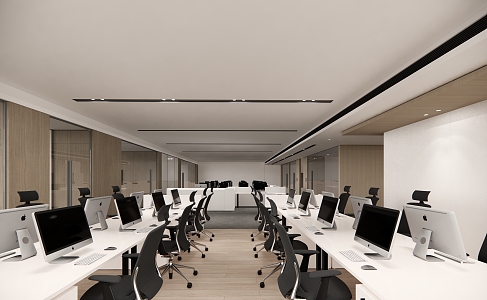 modern public office area office 3d model