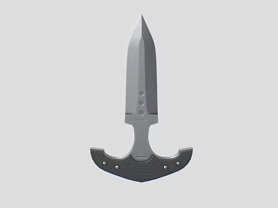 Tactical Military Knife With Sharp Metal Blade And Ergonomic Handle Design 3d model
