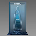 Biotherm Brand Display Featuring ACTIVAL Bottle Silhouette And Blue Water Base